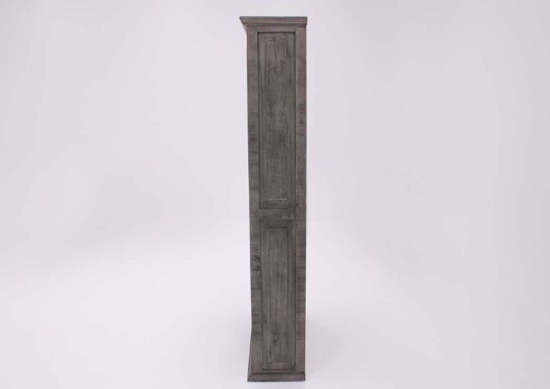 Antique Gray Vintage Bookcase Side View | Home Furniture Plus Bedding