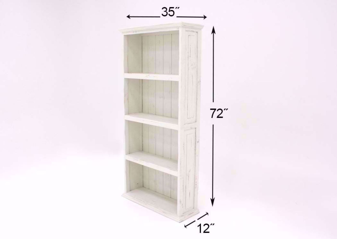 Antique White Vintage Bookcase Dimensions | Home Furniture Plus Mattress