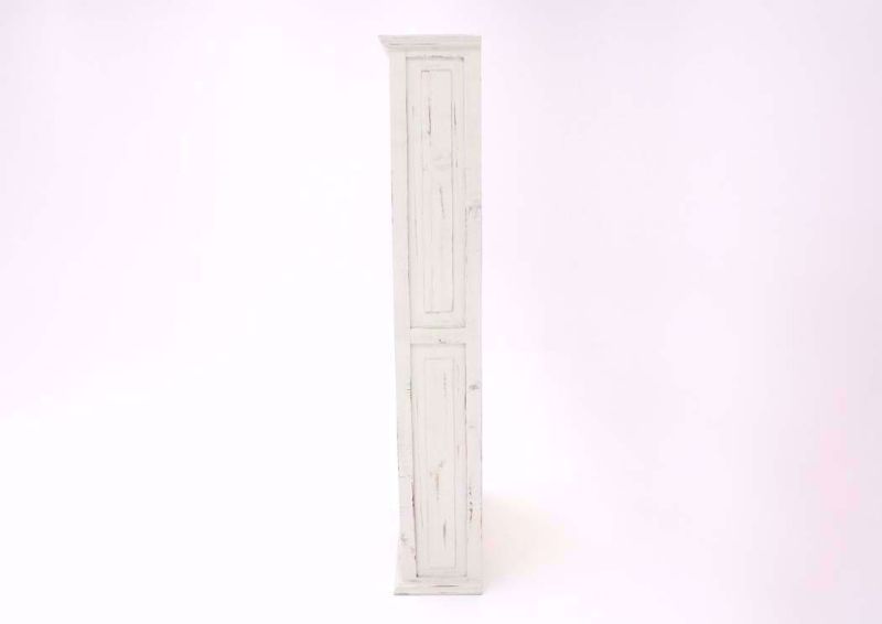 Antique White Vintage Bookcase Side View | Home Furniture Plus Mattress