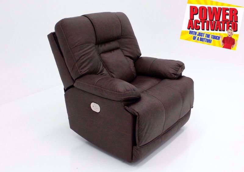 Brown Wurstrow Power Recliner by Ashley Furniture  at an Angle | Home Furniture Plus Bedding
