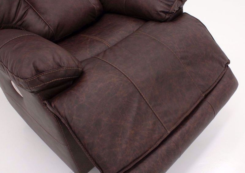 Seating and Pad-Over-Chaise Area of the Brown Wurstrow Power Recliner by Ashley Furniture | Home Furniture Plus Bedding