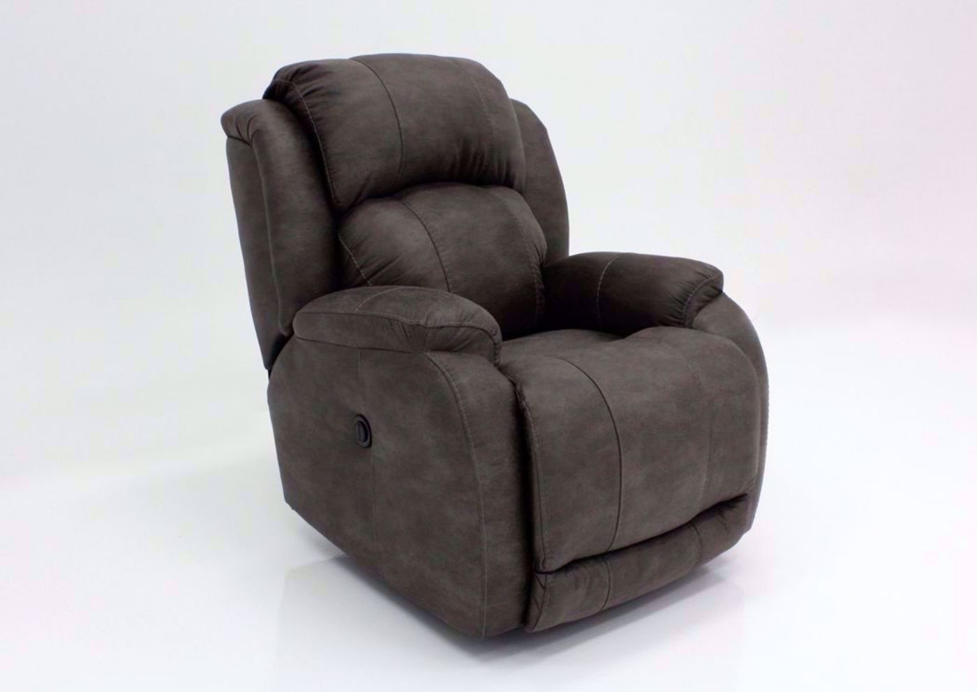 Denali Power Recliner with Steel Gray Microfiber Upholstery by HomeStretch | Home Furniture + Mattress