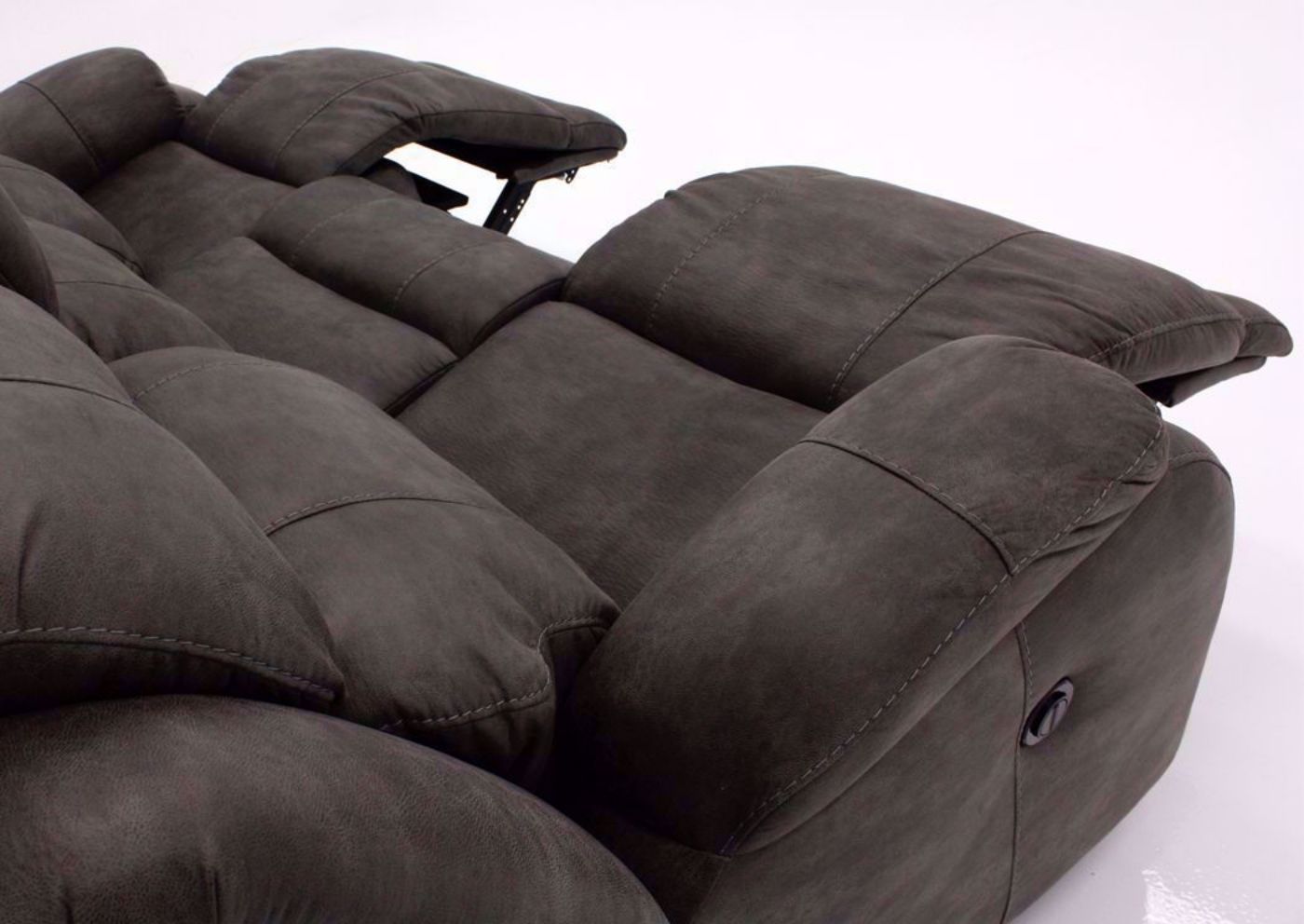 Close Up of the Dual Recliners on the Denali Power Reclining Sofa by HomeStretch | Home Furniture Plus Bedding