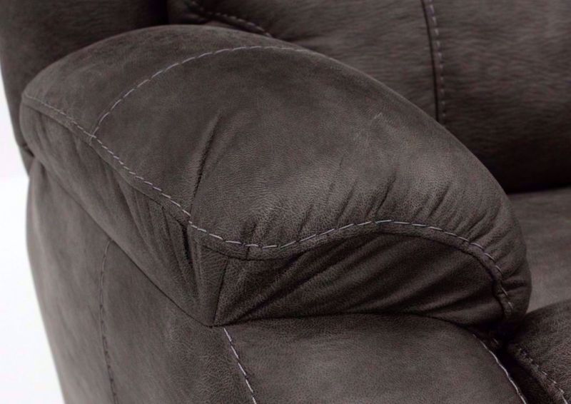 Close Up Detail of the Plush Pillow Arms on the Denali Power Reclining Sofa by HomeStretch | Home Furniture Plus Bedding