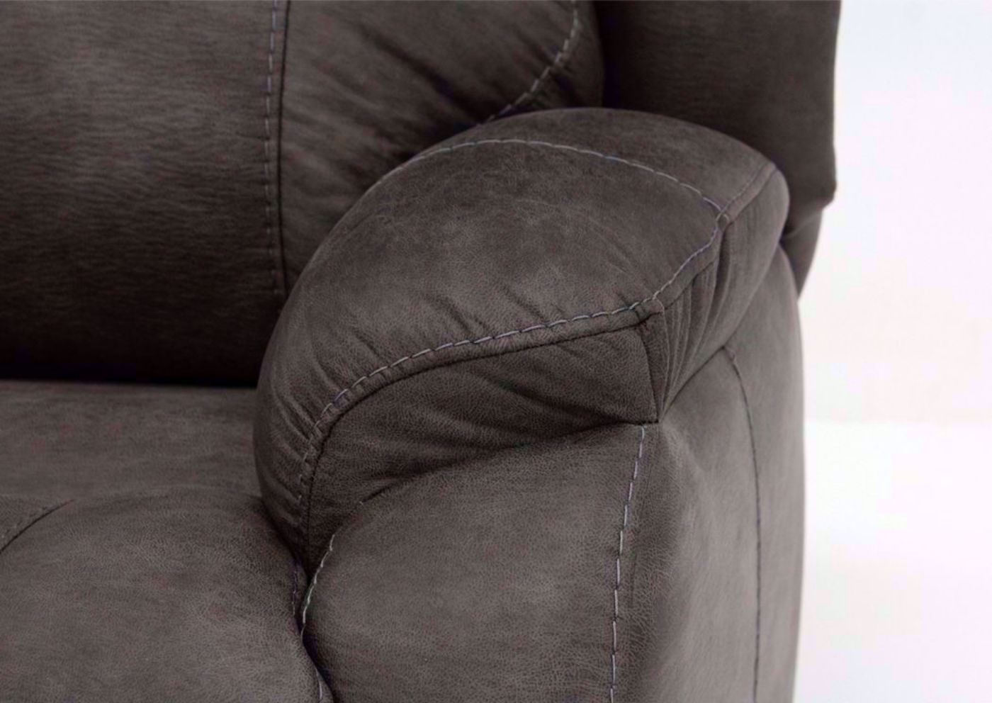 Close Up Detail of the Plush Pillow Arms on the Denali Recliner by HomeStretch | Home Furniture + Mattress
