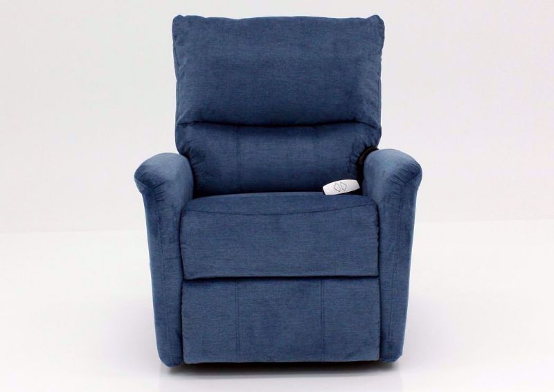 Polo Power Recliner Lift Chair, Blue, Front View | Home Furniture Plus Bedding