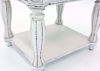 Distressed White Magnolia Manor End Table Showing the Bottom Shelf Detail | Home Furniture Plus Mattress