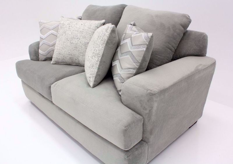 Cooper Loveseat, Platinum Gray, Angle | Home Furniture Plus Bedding