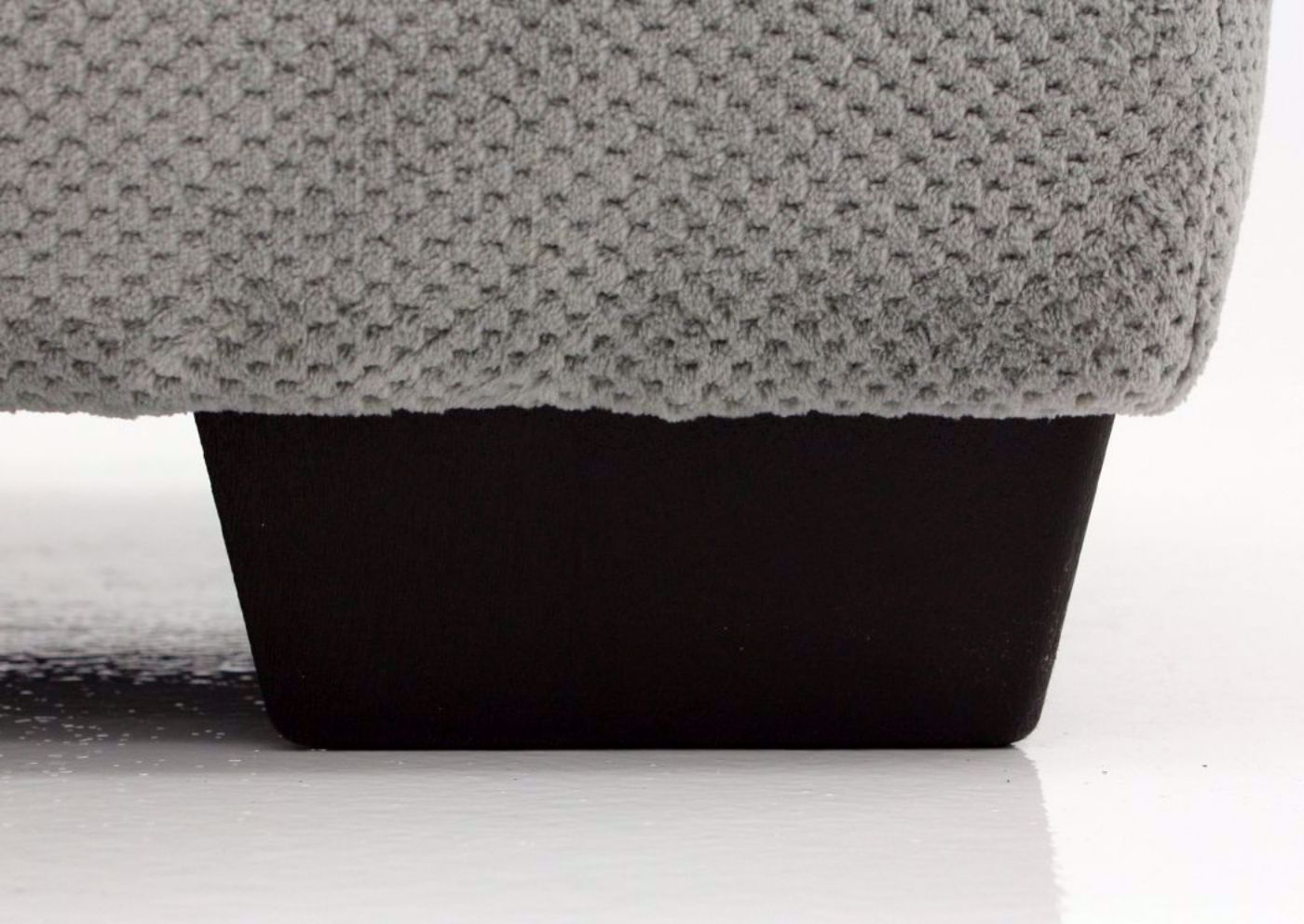 Cooper Ottoman, Platinum Gray, Foot Detail | Home Furniture Plus Bedding