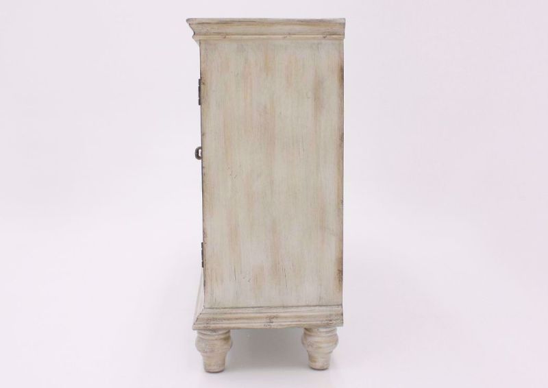 Baskill Coast 4 Door Cabinet, Cream, Side View | Home Furniture Plus Bedding