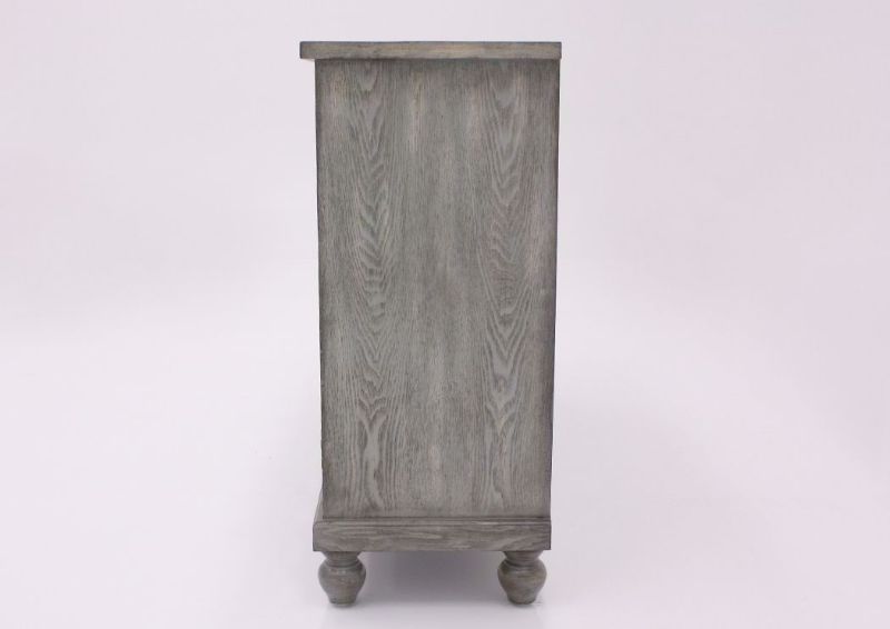 Catskill Coast 4 Door Cabinet, Gray, Side View | Home Furniture Plus Bedding