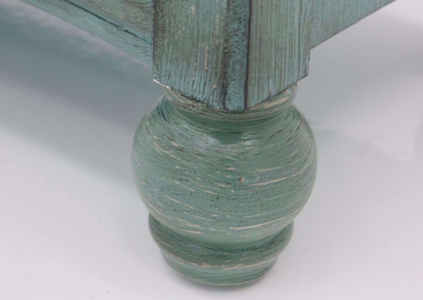 Dearington Coast Cabinet, Teal, Foot Detail | Home Furniture Plus Bedding