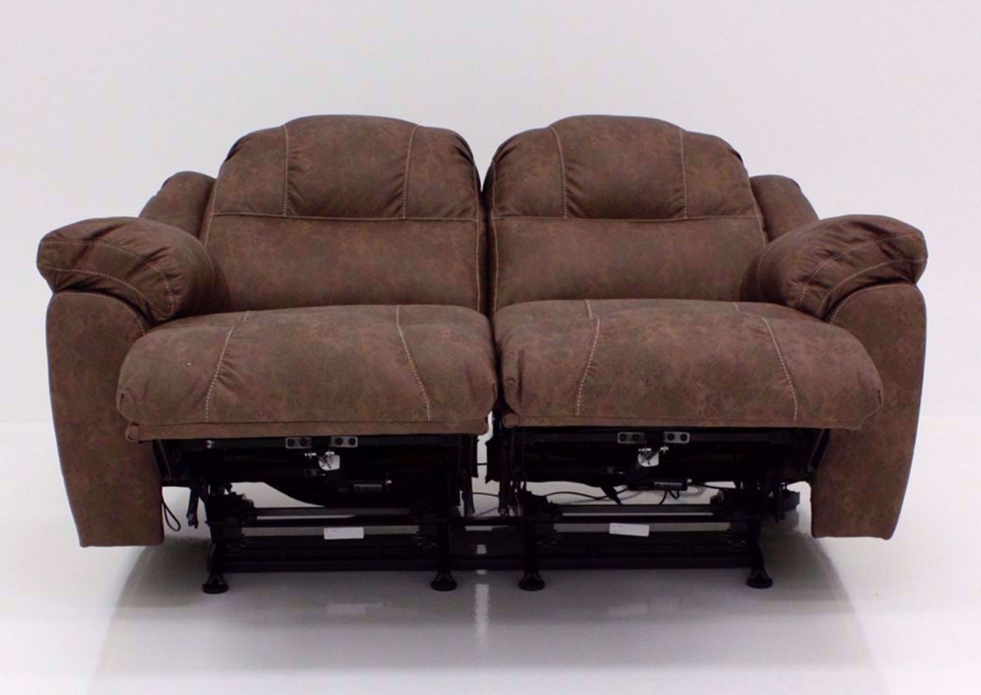 Brown Victory POWER Loveseat, Front Facing in a Reclined Position | Home Furniture Plus Bedding