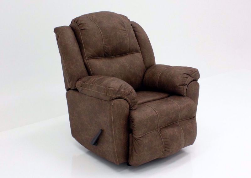 Brown Victory Rocker Recliner at an Angle | Home Furniture Plus Mattress