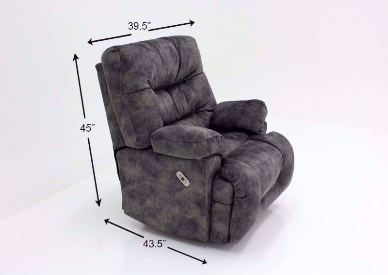 Gray Boss POWER Rocker Recliner Dimensions | Home Furniture Plus Mattress