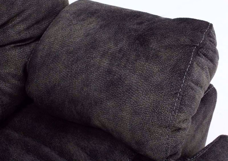Gray Boss POWER Rocker Recliner Pillow Arm Detail | Home Furniture Plus Mattress