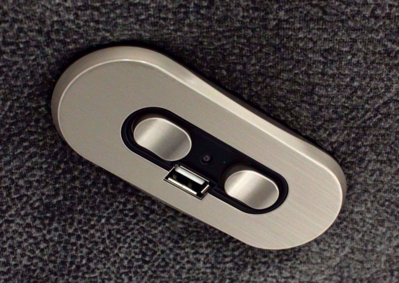 Gray Boss POWER Rocker Recliner Power Button Detail | Home Furniture Plus Mattress