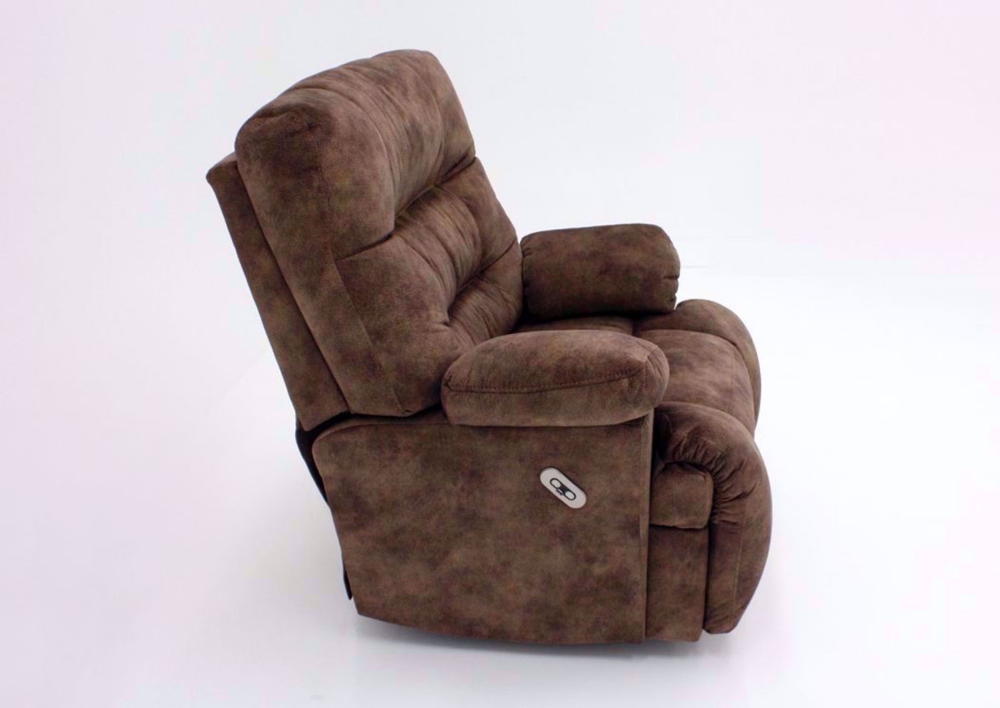 Light Brown Boss POWER Rocker Recliner, Side View | Home Furniture Plus Mattress