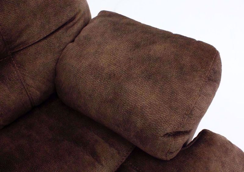 Light Brown Boss POWER Rocker Recliner Pillow Arm Detail | Home Furniture Plus Mattress