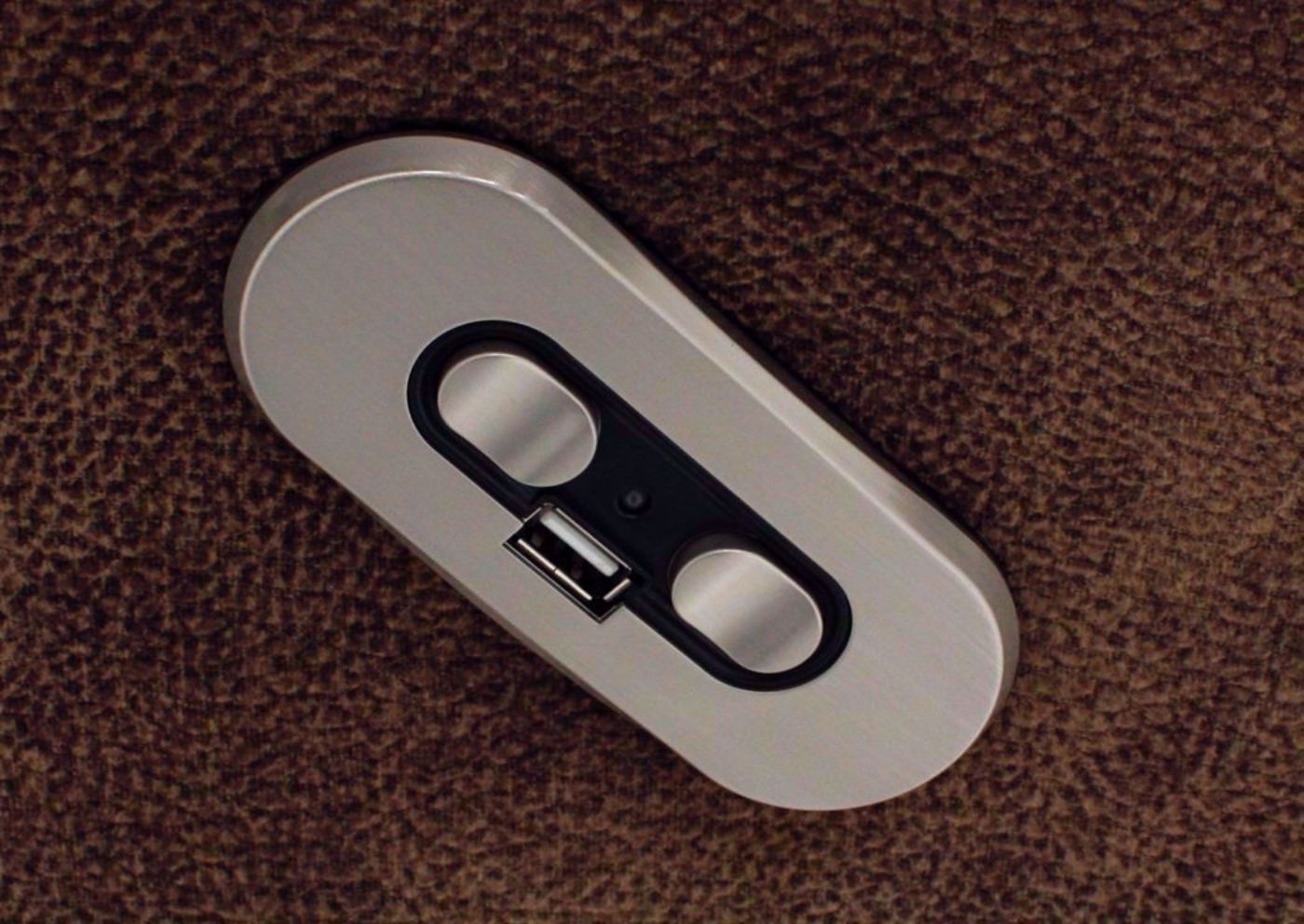 Light Brown Boss POWER Rocker Recliner Power Button Detail | Home Furniture Plus Mattress