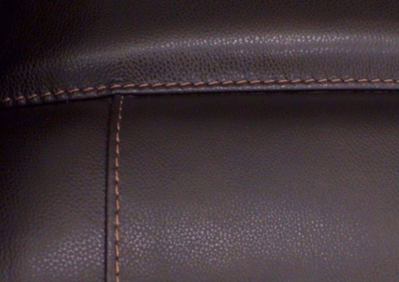 Dark Brown Trilogy POWER Rocker Recliner Leather Match Upholstery Detail | Home Furniture Plus Mattress