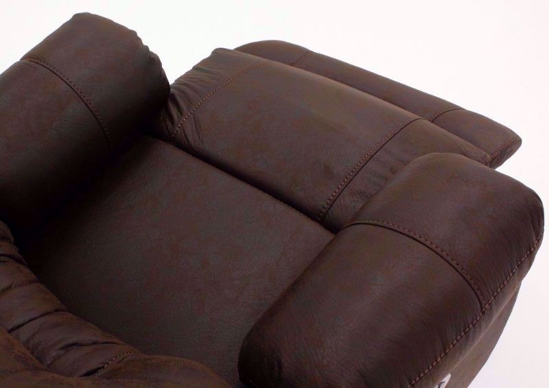 Dark Brown Marshall POWER Rocker Recliner Showing the Chaise in an Open Position | Home Furniture Plus Bedding