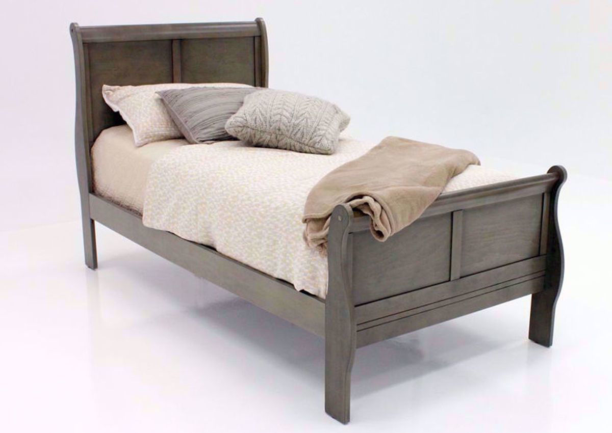 Glory Furniture Louis Phillipe Twin Size Storage Bed G3105DTSB2 GREY