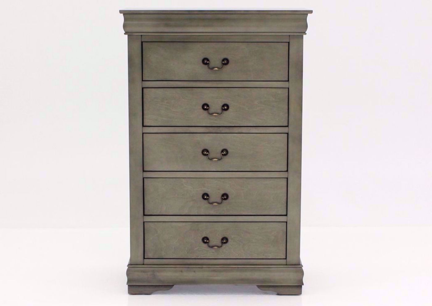 Gray Louis Philippe Chest of Drawers Facing Front | Home Furniture Plus Bedding