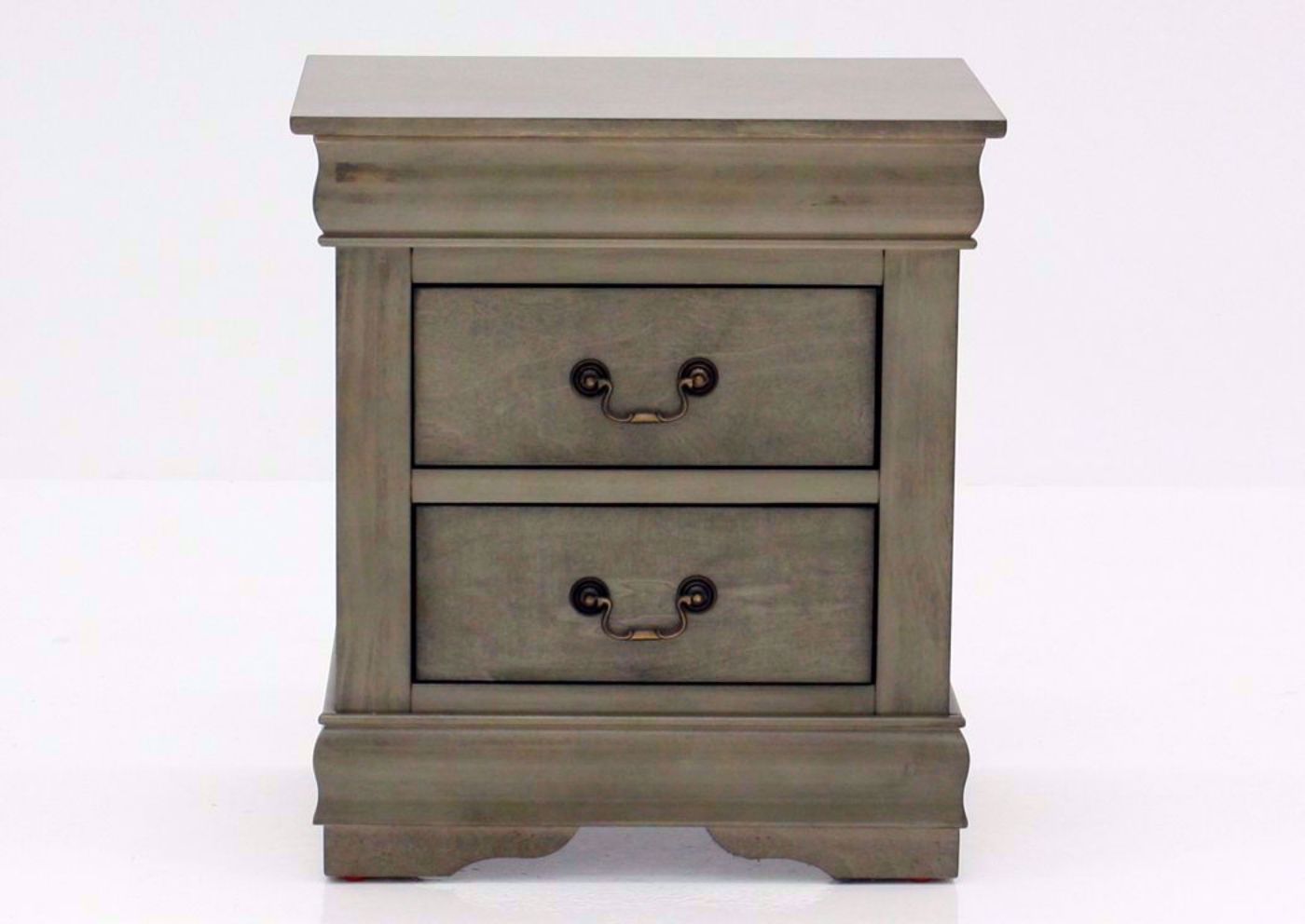 Gray Louis Philippe Nightstand Facing Front | Home Furniture Plus Mattress