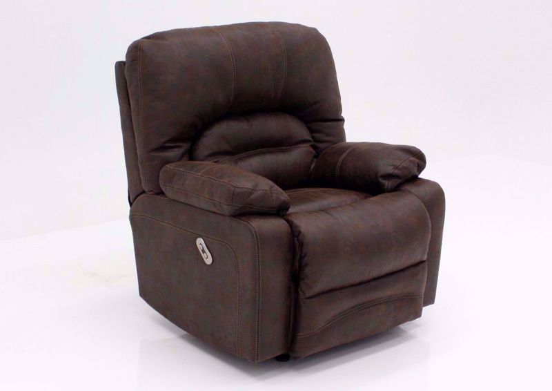 Brown Legacy POWER Rocker Recliner at an Angle | Home Furniture Plus Mattress
