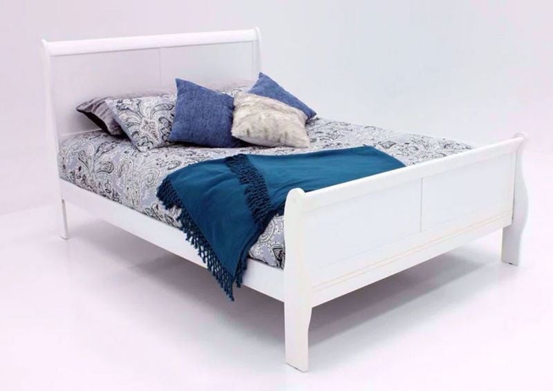 Picture of Louis Philippe Queen Size Bed - White
