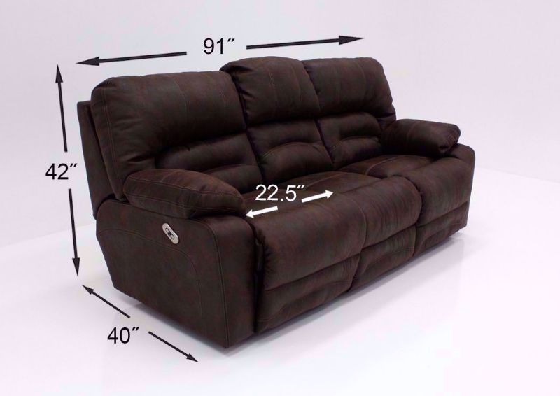 Brown Legacy POWER Reclining Sofa Dimensions | Home Furniture Plus Bedding