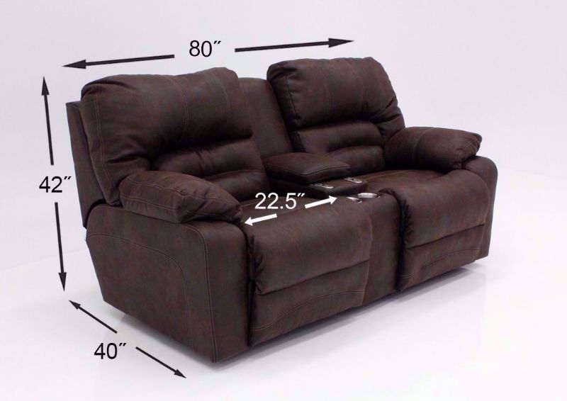 Brown Legacy POWER Reclining Loveseat Dimensions | Home Furniture Plus Bedding