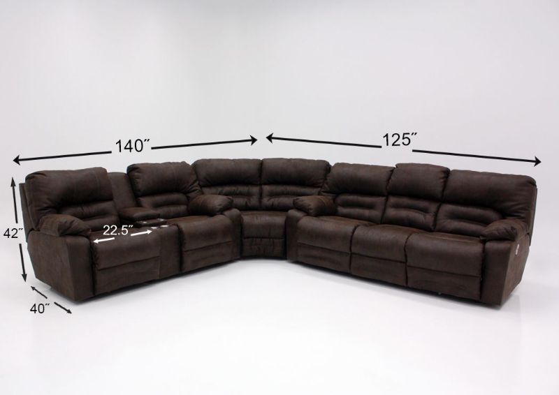 Picture of Legacy POWER Reclining Sectional - Brown
