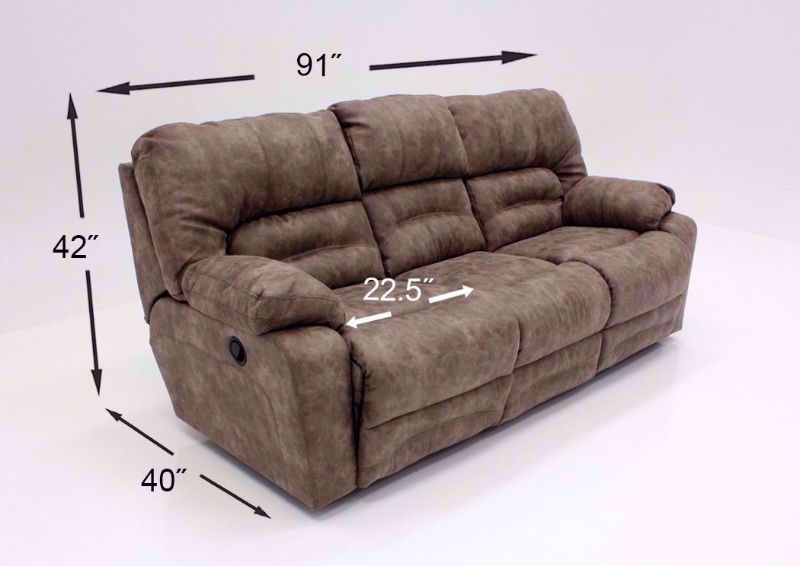 Tan Legacy Reclining Sofa Dimensions | Home Furniture Plus Bedding