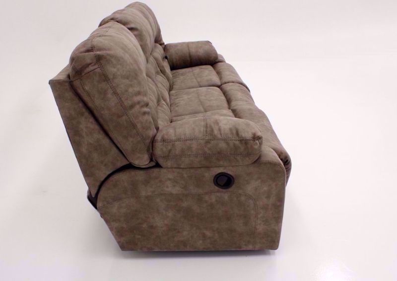 Tan Legacy Reclining Sofa, Side View | Home Furniture Plus Bedding