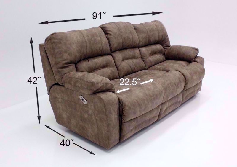 Tan Legacy POWER Reclining Sofa Dimensions | Home Furniture Plus Bedding