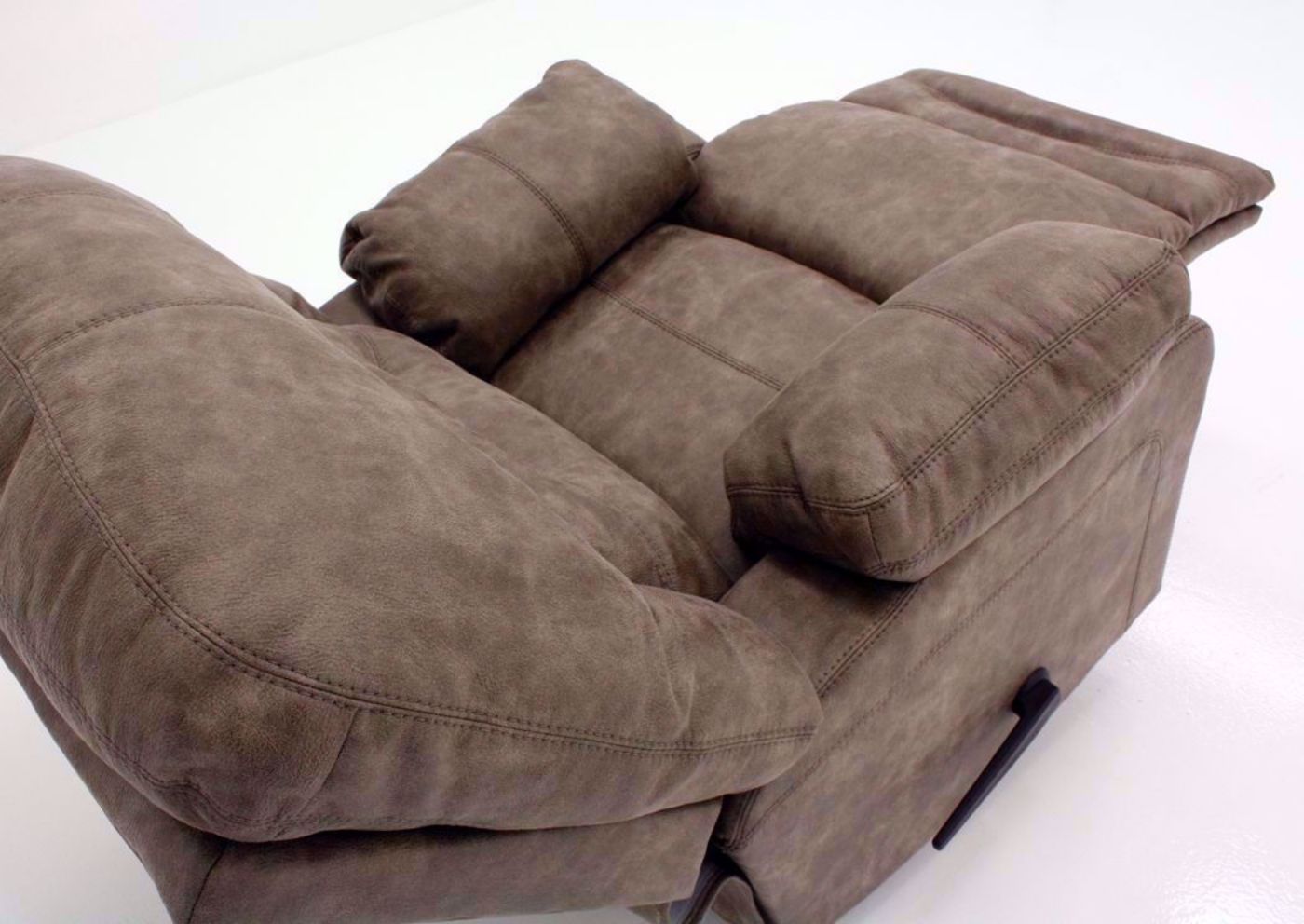 Tan Legacy Rocker Recliner Showing the Chaise Open | Home Furniture Plus Mattress