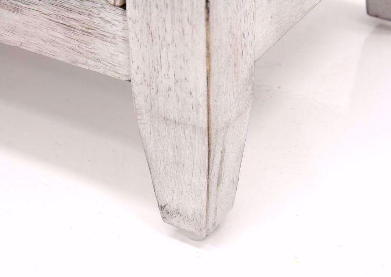 Rustic White Heartland Chest of Drawers Showing the Foot Detail | Home Furniture Plus Bedding
