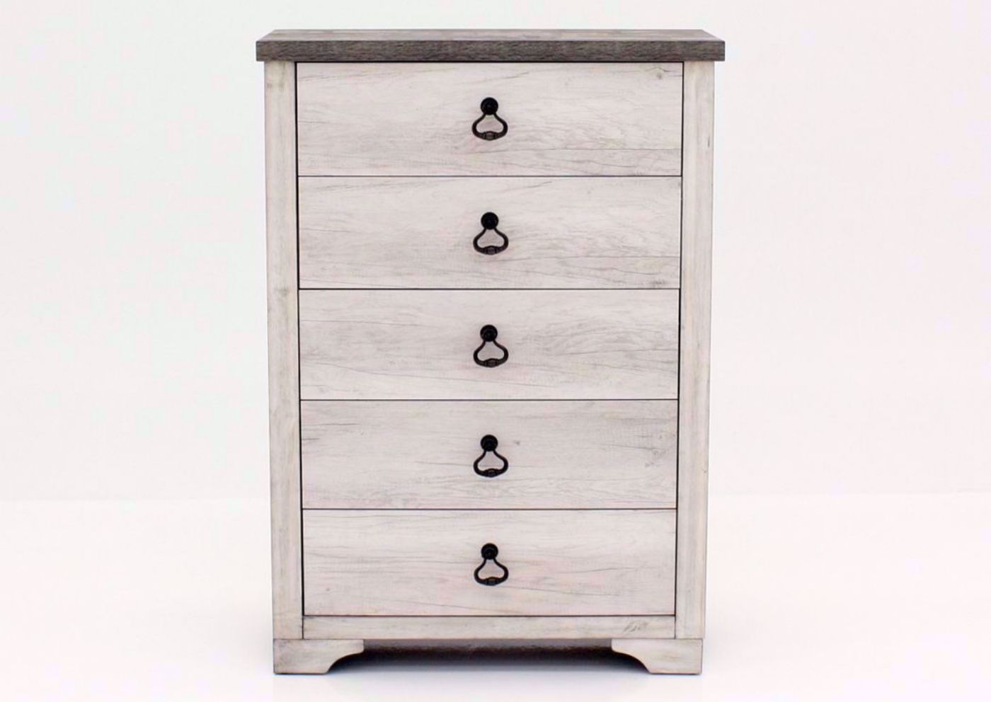 Driftwood Gray Patterson Chest of Drawers Facing Front | Home Furniture Plus Mattress