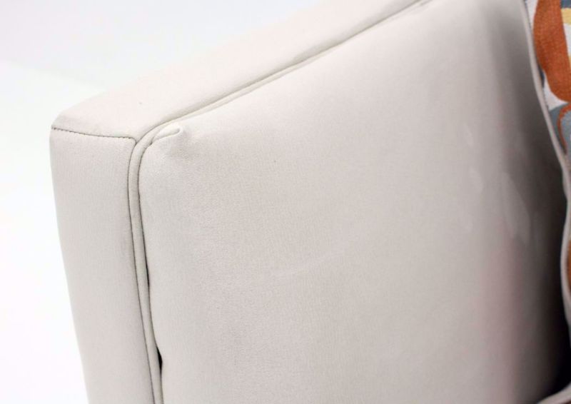 Close Up of Arm Details on the Ivory Filone Sofa by Ashley Furniture | Home Furniture Plus Mattress