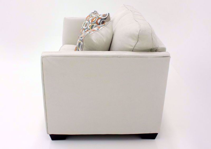 Side View of the Ivory Filone Loveseat by Ashley Furniture | Home Furniture Plus Mattress
