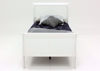 Louis Philippe Twin Size Bed, White, Front Facing | Home Furniture Plus Bedding