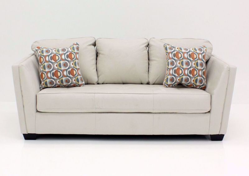 Ivory Filone Sofa by Ashley Furniture with Accent Pillows | Home Furniture Plus Mattress