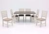 White Skempton 7 Piece Dining Set by Ashley Furniture Showing the Front View | Home Furniture Plus Bedding