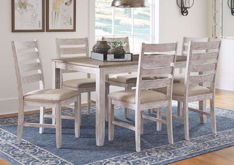 Picture of Skempton 7 Piece Dining Table Set - White