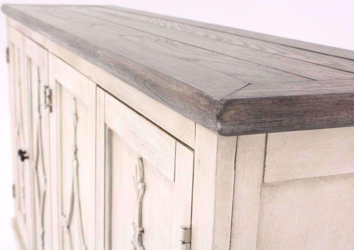 St. Claire TV Stand in Antique White, Mood Shot