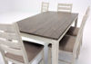 White Skempton 7 Piece Dining Set by Ashley Furniture Showing the Angle View Detail | Home Furniture Plus Bedding