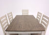 White Skempton 7 Piece Dining Set by Ashley Furniture Showing the Table Top Detail | Home Furniture Plus Bedding
