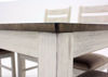 White Skempton 7 Piece Dining Set by Ashley Furniture Showing the Two-Tone Finish Detail | Home Furniture Plus Bedding